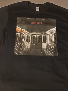 last stop. Available in black or white